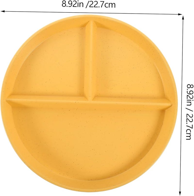 STOBAZA 9 Inch Divided Portion Control Plate Set 4pcs Dishwasher Safe Reusable Compartment Plates - Image 2